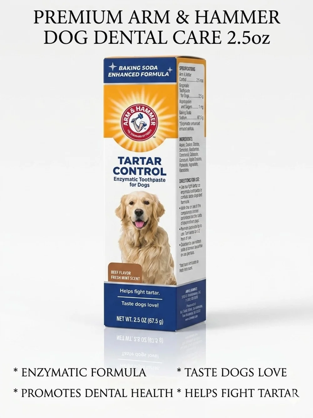 Arm & Hammer Tartar Control Dog Toothpaste - Blue & White